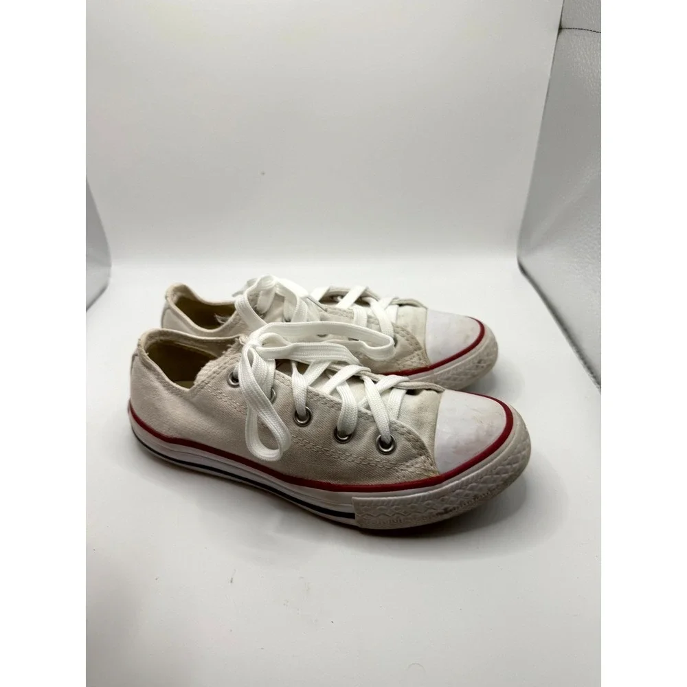 Converse Chuck Taylor All Star Low GS 3J256 Youth‎ 2 Sneaker White Canvas Shoes